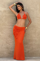 Nerida Maxi Skirt - Orange