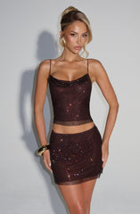 Nora Top - Plum Brown