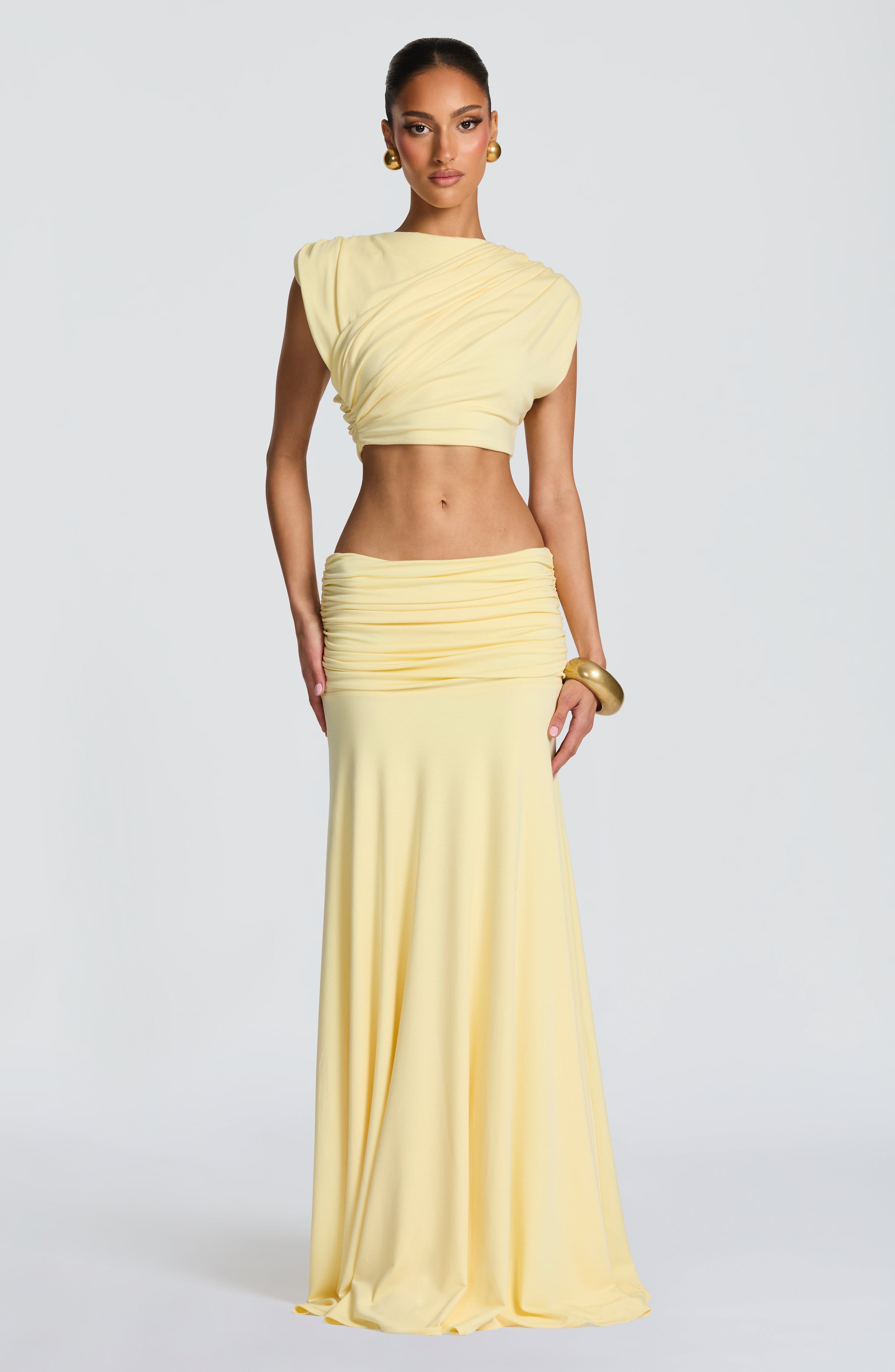 Paige Maxi Skirt - Lemon