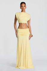 Paige Maxi Skirt - Lemon