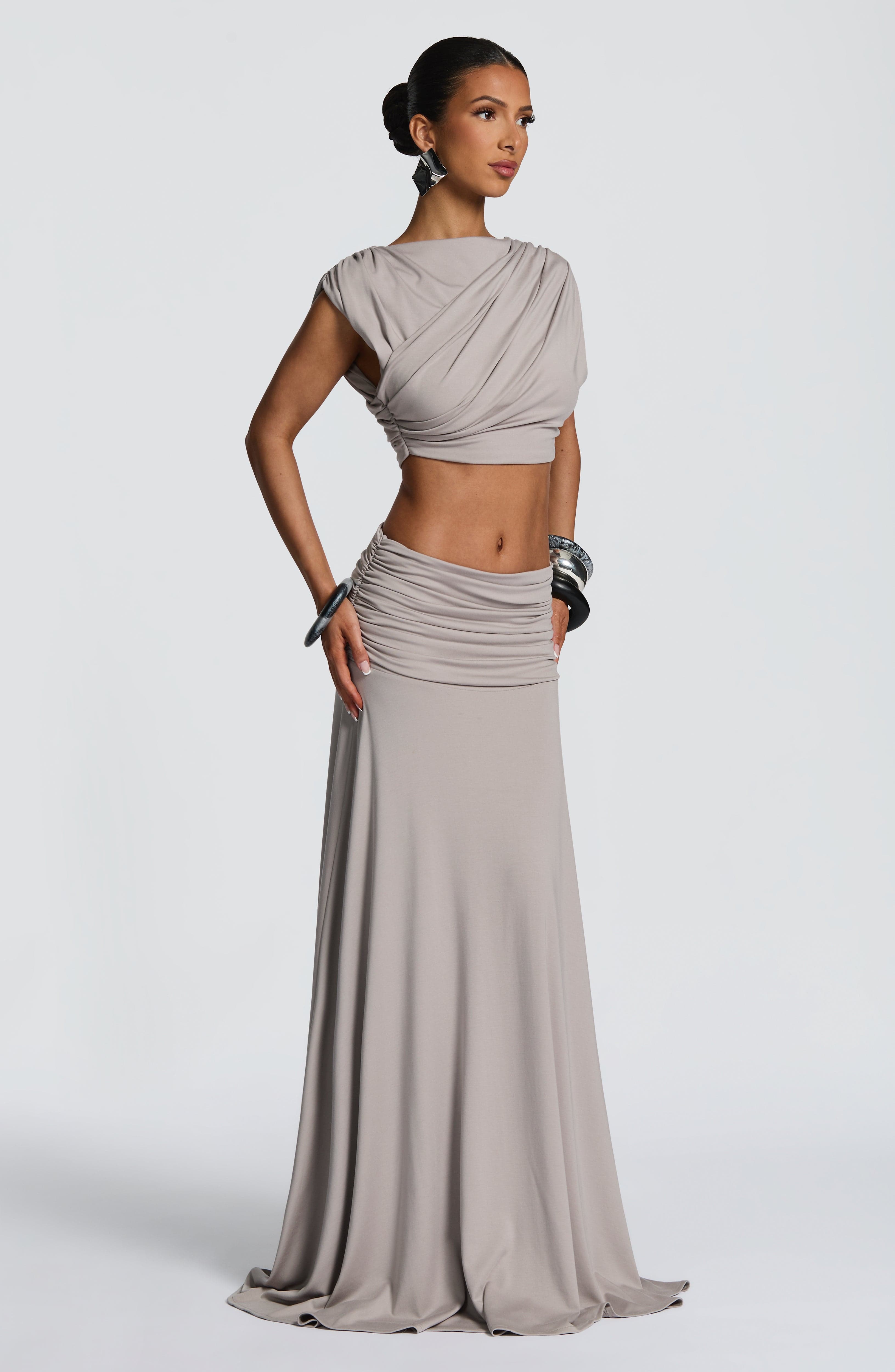 Paige Maxi Skirt - Light Grey