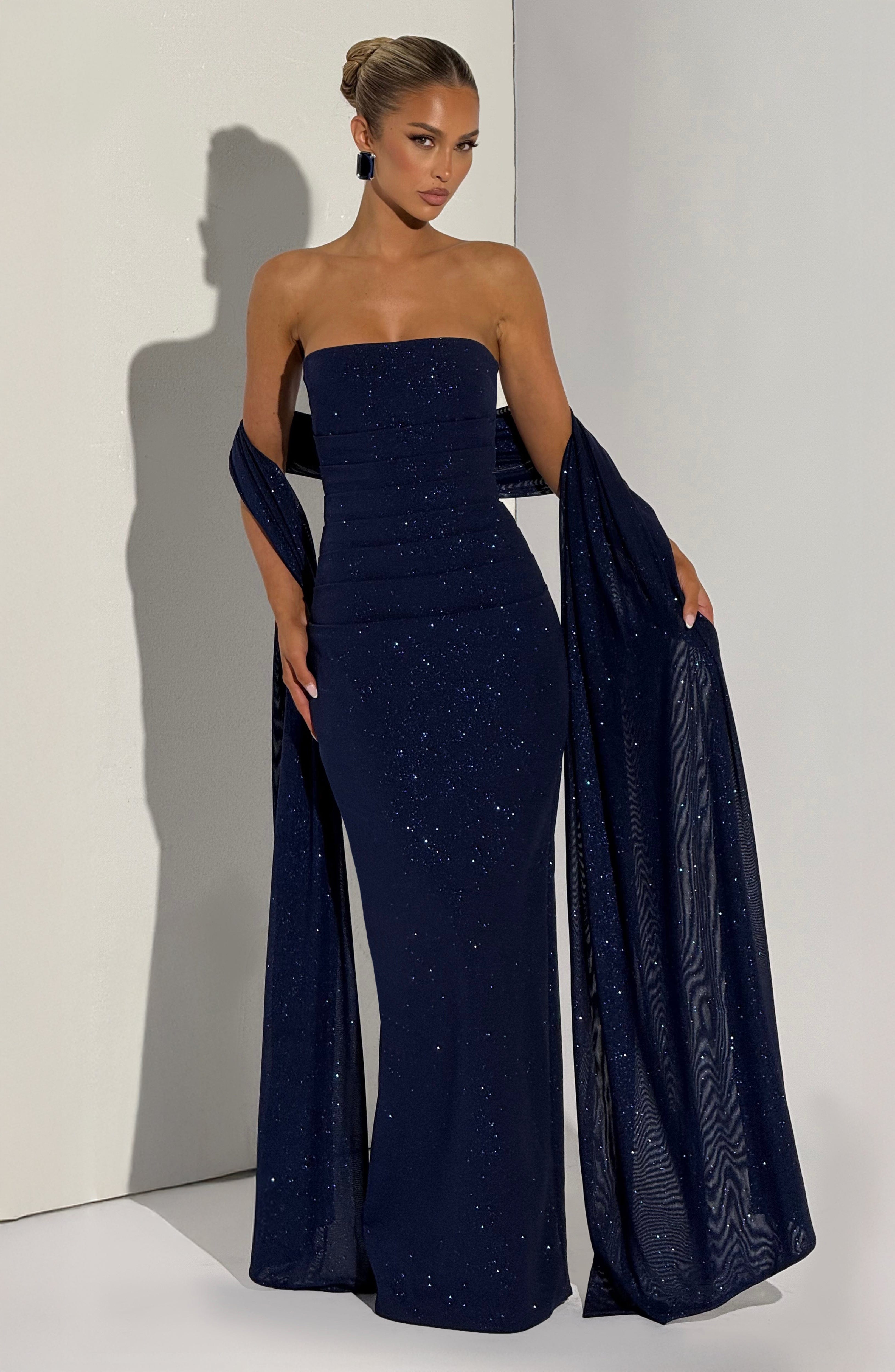 Pandra Maxi Dress - Navy Sparkle