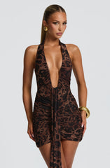 Rosetta Mini Dress - Leopard Print