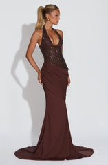 Taylor Gown - Plum Brown