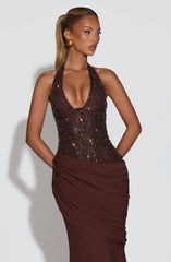 Taylor Gown - Plum Brown