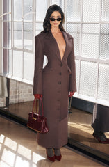 Ursula Coat - Plum Brown