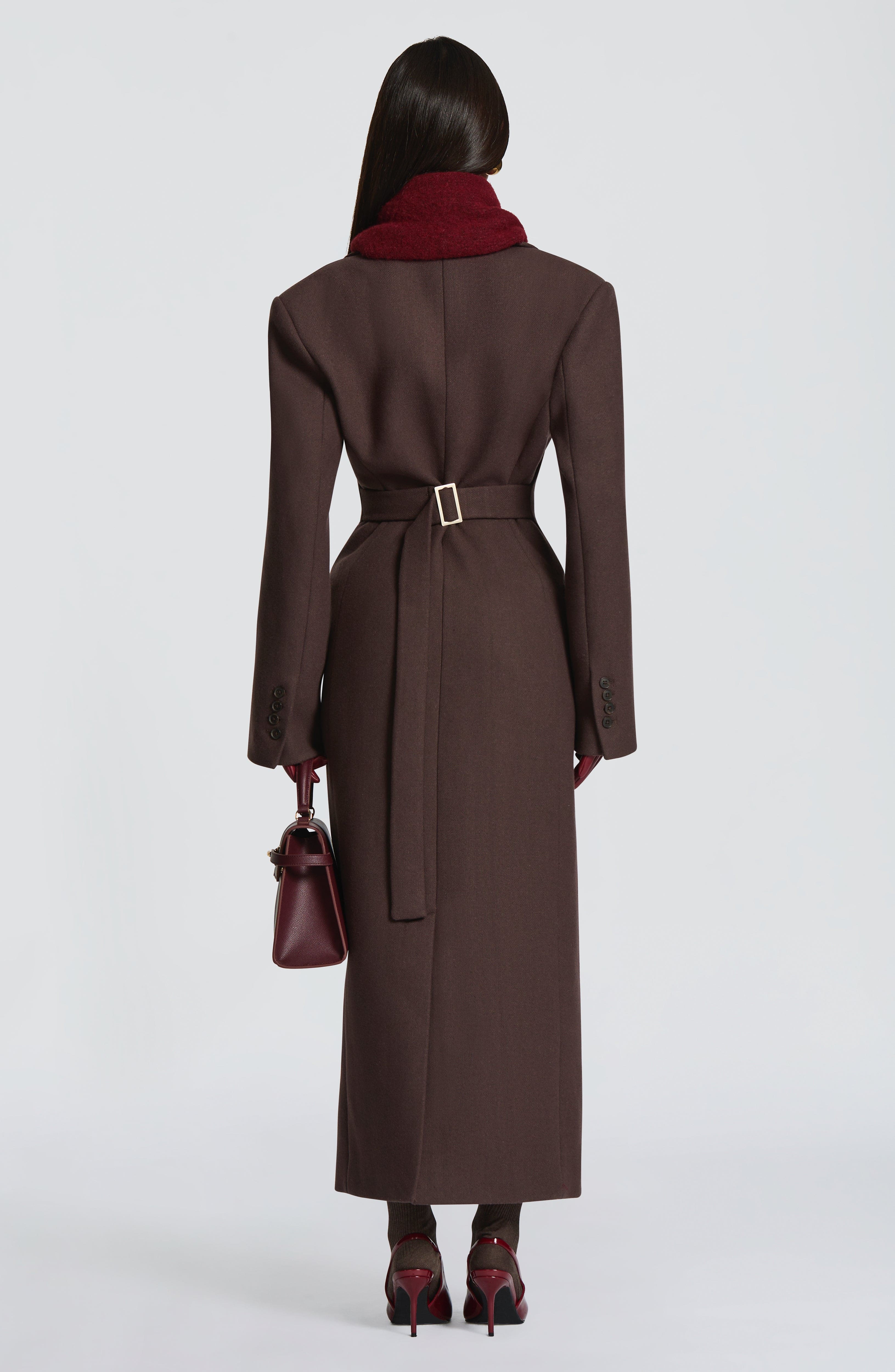 Ursula Coat - Plum Brown